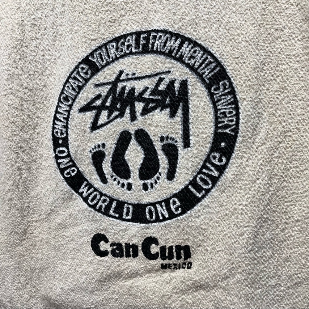 Vintage 90s Stussy Baja Hemp Hoodie | Size L - Picture 3 of 6